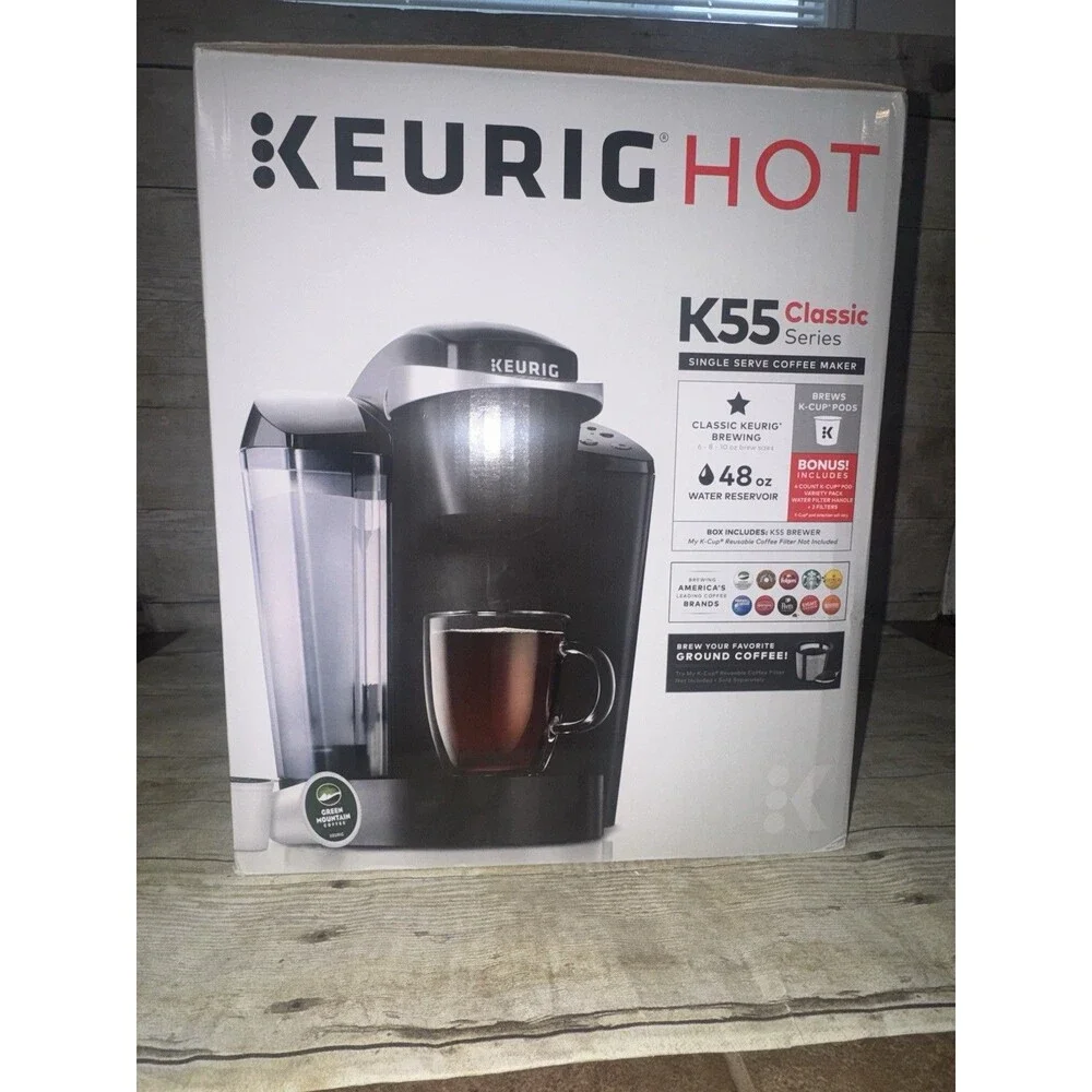 ☕️Keurig K55 Classic K-Cup Coffee Single Hot Morning Brew Maker, 48 oz Black